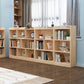 Modern Brown Shelf Bookcase Closed Back Wooden Book Shelf for Study Room