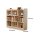 Modern Brown Shelf Bookcase Closed Back Wooden Book Shelf for Study Room