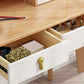 Scandinavian Wooden Vanity Desk with Drawers Makeup Dressing Table Set