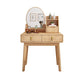 Scandinavian Wooden Vanity Desk with Drawers Makeup Dressing Table Set