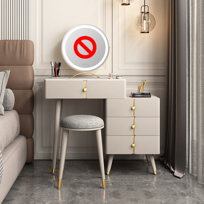 4 cassetti Vanity Set con tavolo da toeletta in pietra glam di feci