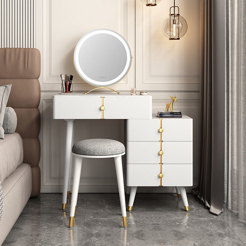 4 cassetti Vanity Set con tavolo da toeletta in pietra glam di feci