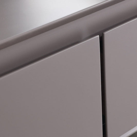 Vanitario in legno grigio set con specchio e cassetti Vanity trucco