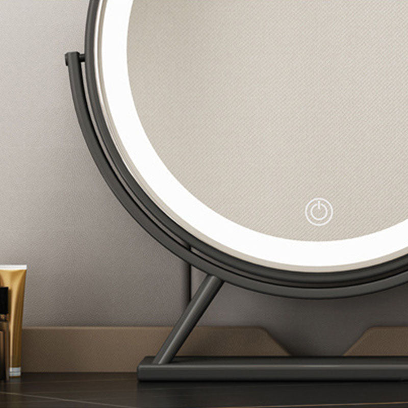 Consejo de tocador de madera contemporáneo Conjunto de tocador de maquillaje de pizarra