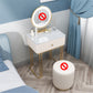Contemporary Makeup Counter 1 Drawer Slate Top Dressing Table