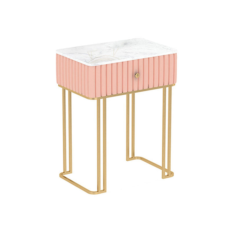 Contemporary Makeup Counter 1 Drawer Slate Top Dressing Table