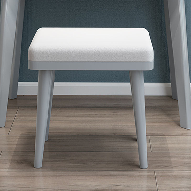 Solid Wood Makeup Counter 3 Drawer Vanity Dressing Table With Stool Clearhalo 'Bedroom Furniture' 'furn' 'furn_makeup_vanities' 'Furniture' 'Makeup Vanities' 'makeup_vanities' 6174133