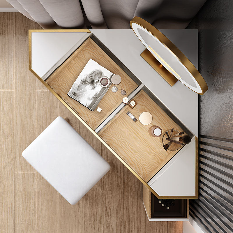 Tocador de maquillaje de madera escandinavo de madera tocador de tocador