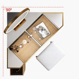 Tocador de maquillaje de madera escandinavo de madera tocador de tocador