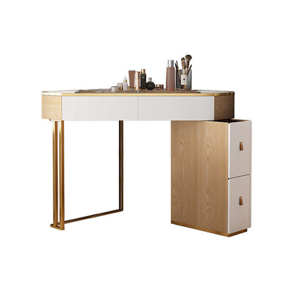 Tocador de maquillaje de madera escandinavo de madera tocador de tocador