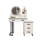 White Mirrored Vanity Bedroom Make-up Vanity Table Set with 5 Drawers Clearhalo 'Bedroom Furniture' 'furn' 'furn_makeup_vanities' 'Furniture' 'Makeup Vanities' 'makeup_vanities' 6174199
