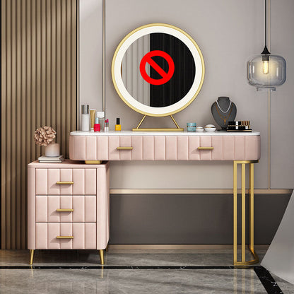 Glam con i piedi dritti di dritta in metallo in metallo cambio vanità