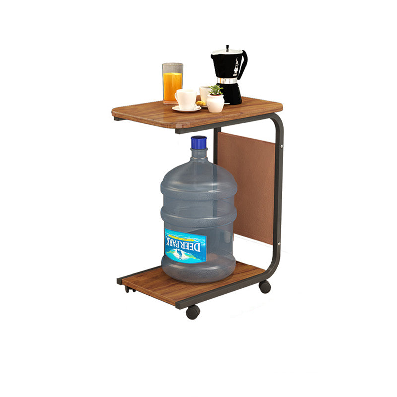 Modern Wood Corner Table Side Rectangular End Table with Storage Walnut 1 Clearhalo 'Coffee & Accent Tables' 'End & Side Tables' 'end_side_tables' 'furn' 'furn_end_side_tables' 'Furniture' 'Living Room Furniture' 6174266