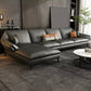 Contemporary Cushions Flared Arm Faux Leather Stationary Seating