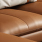 Contemporary Cushions Flared Arm Faux Leather Stationary Seating