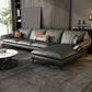 Contemporary Cushions Flared Arm Faux Leather Stationary Seating