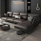 Contemporary Cushions Pillow Top Arm Faux Leather Stationary Seating