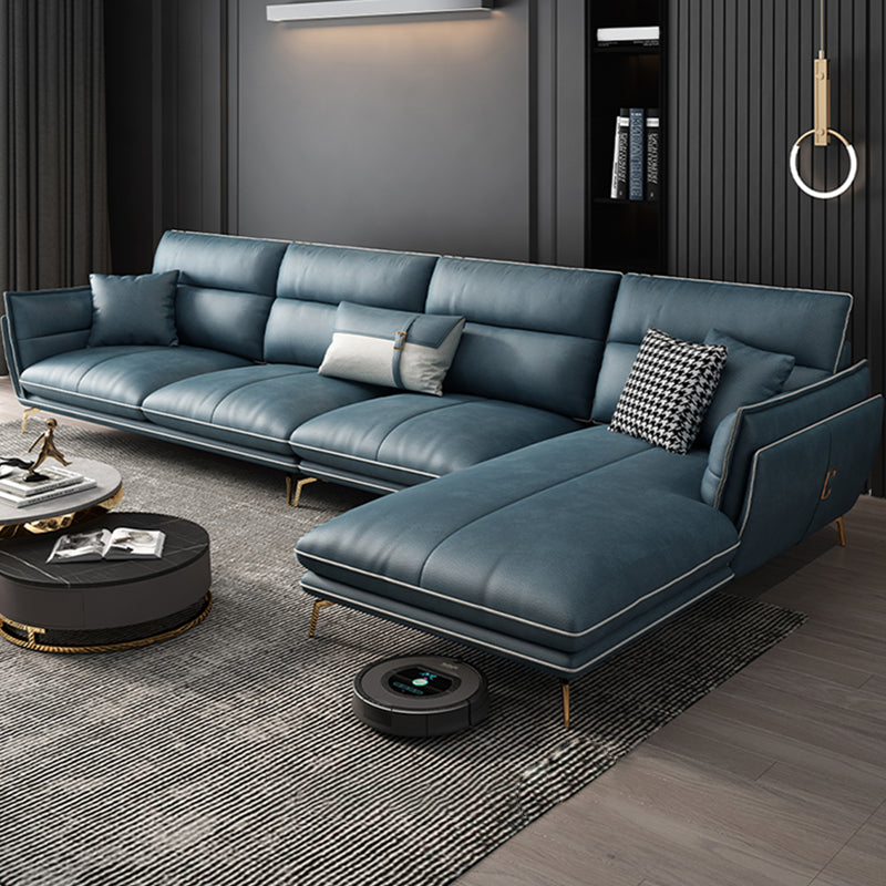 Contemporary Cushions Pillow Top Arm Faux Leather Stationary Seating