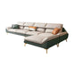 Contemporary Faux Leather Living Room Flared Arm Cushions Seating Clearhalo 'furn' 'furn_sectionals' 'Furniture' 'Living Room Furniture' 'Sectionals' 6174409