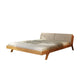 Contemporary Wooden Standard Bed, Upholstered Headboard Bed Frame