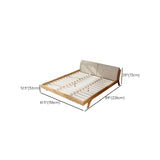 Contemporary Wooden Standard Bed, Upholstered Headboard Bed Frame