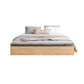 Scandinavian 7.87" Tall Solid Color Wood Bed Frame for Bedroom