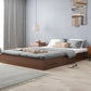 Scandinavian 7.87" Tall Solid Color Wood Bed Frame for Bedroom