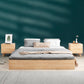 Scandinavian 7.87" Tall Solid Color Wood Bed Frame for Bedroom