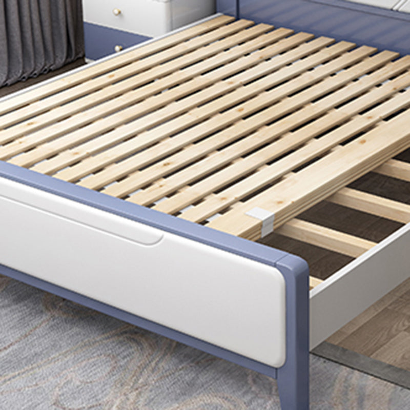 Modern & Contemporary Standard Bed White Bed Frame with Headboard