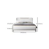 Modern & Contemporary Standard Bed White Bed Frame with Headboard