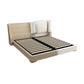 Modern & Contemporary Standard Bed Pine Wood Bed Frame with Metal Legs