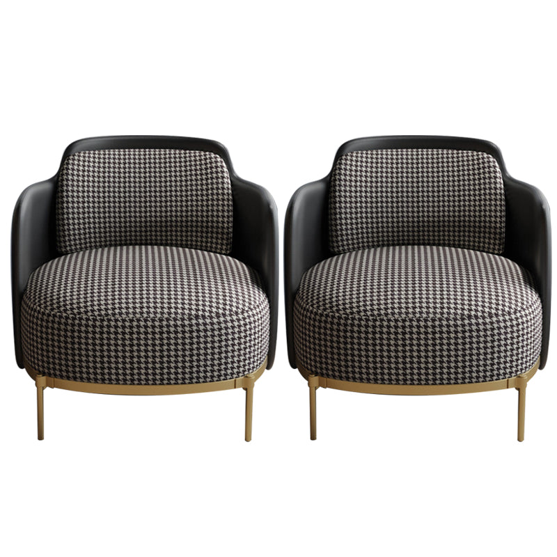 Linen Living Room Chair with Gold Basic Four Leg Accent Armchair Black 2 Piece Set Clearhalo 'Accent Chairs' 'accent_chairs' 'Chairs & Seating' 'furn' 'furn_accent_chairs' 'Furniture' 'Living Room Furniture' 6174674