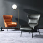 Mid-Century Modern Chair Faux Leather Flared Arms Wingback Chair Clearhalo 'Accent Chairs' 'accent_chairs' 'Chairs & Seating' 'furn' 'furn_accent_chairs' 'Furniture' 'Living Room Furniture' 6174688