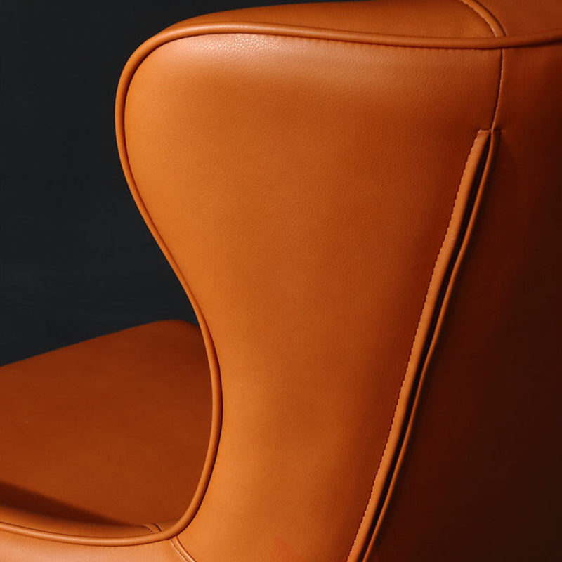 Mid-Century Modern Chair Faux Leather Flared Arms Wingback Chair Clearhalo 'Accent Chairs' 'accent_chairs' 'Chairs & Seating' 'furn' 'furn_accent_chairs' 'Furniture' 'Living Room Furniture' 6174695