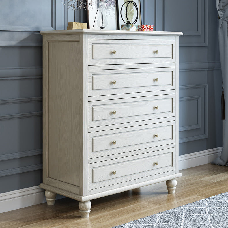 Contemporary Solid Wood Accent Chest with 5 Drawers and Wooden Legs Clearhalo 'Cabinets & Chests' 'cabinets_chests' 'furn' 'furn_cabinets_chests' 'Furniture' 'Living Room Furniture' 6174732