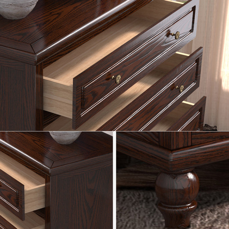 Contemporary Solid Wood Accent Chest with 5 Drawers and Wooden Legs Clearhalo 'Cabinets & Chests' 'cabinets_chests' 'furn' 'furn_cabinets_chests' 'Furniture' 'Living Room Furniture' 6174734