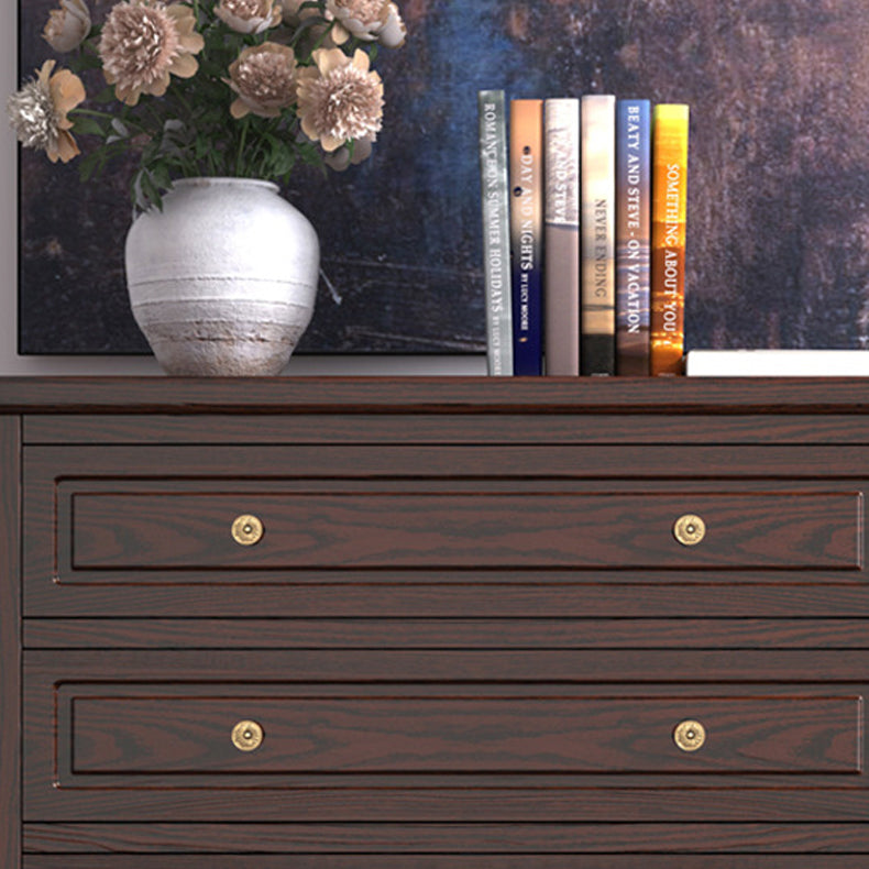 Contemporary Solid Wood Accent Chest with 5 Drawers and Wooden Legs Clearhalo 'Cabinets & Chests' 'cabinets_chests' 'furn' 'furn_cabinets_chests' 'Furniture' 'Living Room Furniture' 6174736