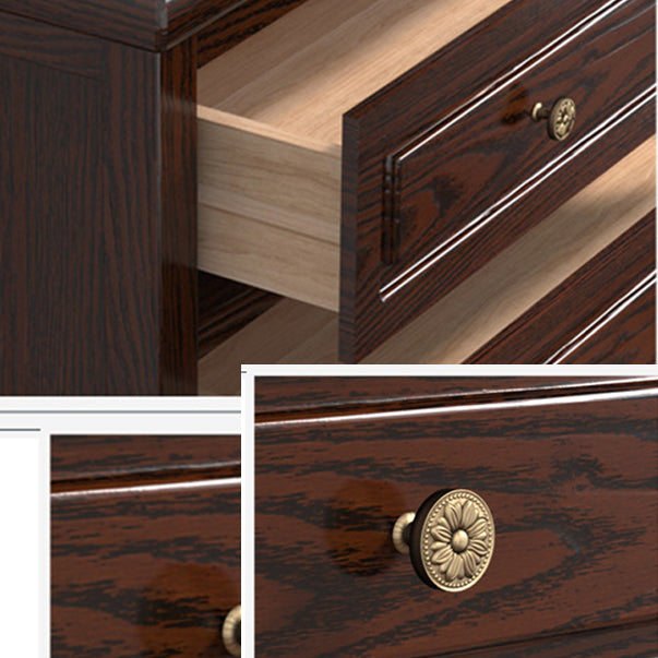 Contemporary Solid Wood Accent Chest with 5 Drawers and Wooden Legs Clearhalo 'Cabinets & Chests' 'cabinets_chests' 'furn' 'furn_cabinets_chests' 'Furniture' 'Living Room Furniture' 6174737