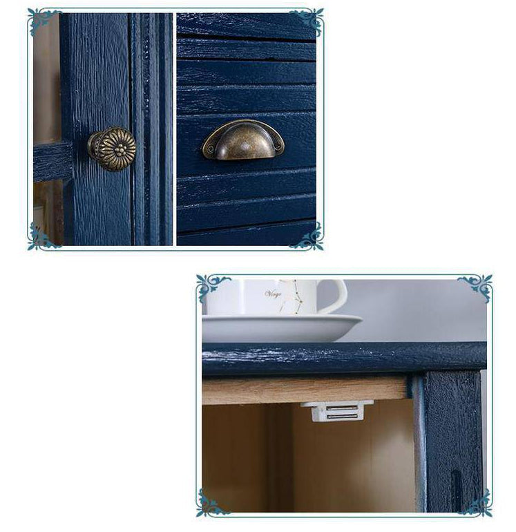 Armoire d'accent moderne du milieu du siècle avec porte en verre et pattes en bois massif