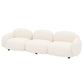 Contemporary Fabric Standard Settee Tight Back Rolled Arm Sofa
