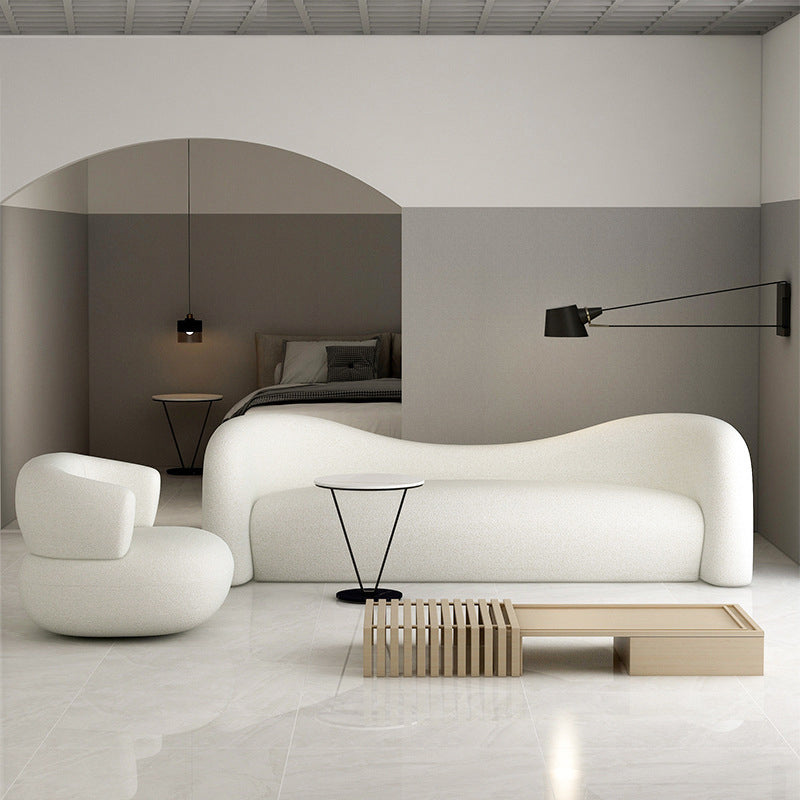 Zeitgenössischer Kamel -Back -Standardsofa Stofftuxedo Armsofa