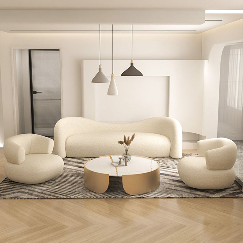 Zeitgenössischer Kamel -Back -Standardsofa Stofftuxedo Armsofa