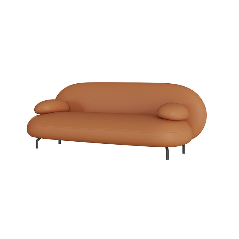 Contemporary Faux Leather Standard Settee Pillow Top Arm Tight Back Sofa Clearhalo 'furn' 'furn_sofas' 'Furniture' 'Living Room Furniture' 'Sofa' 'sofas' 6174900