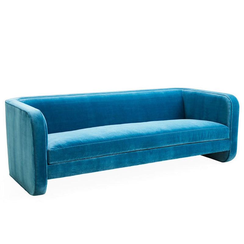 現代のベルベットタキシードアームソファリビングルーム用のルーズバックセッピー