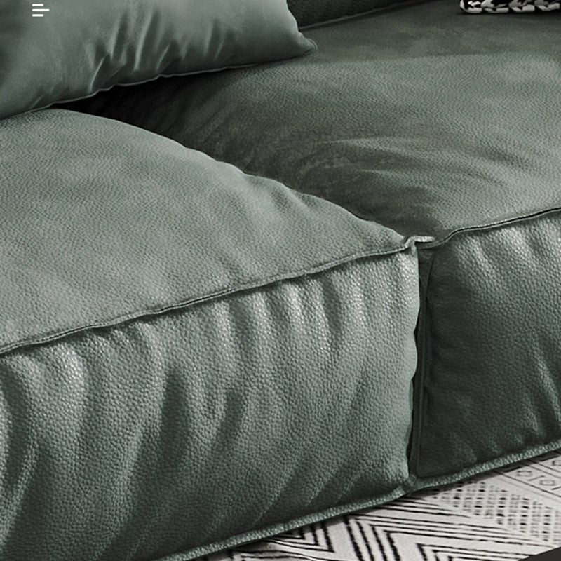 Zeitgenössischer Kunstleder Standard Sofa Kissen Top Arm Sofee