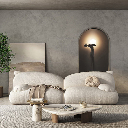 Zeitgenössischer Stoffkissen Top Arm Standard Sofa Lose Rückensofa