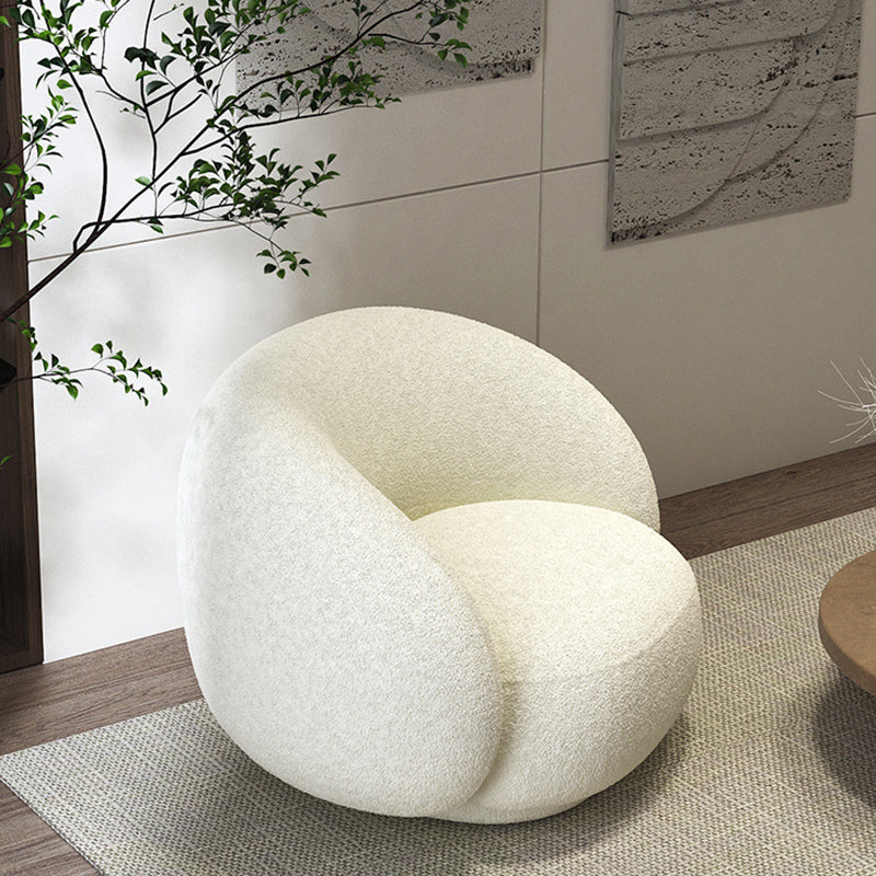 Contemporary Fabric Curved Settee Tight Back Tuxedo Arm Sofa 37.4"L x 31.5"W x 29.5"H Clearhalo 'furn' 'furn_sofas' 'Furniture' 'Living Room Furniture' 'Sofa' 'sofas' 6174956