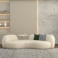 Contemporary Tuxedo Arm Sofa Fabric Loose Back Settee in White 94.5"L x 37.5"W x 27.5"H Clearhalo 'furn' 'furn_sofas' 'Furniture' 'Living Room Furniture' 'Sofa' 'sofas' 6174965