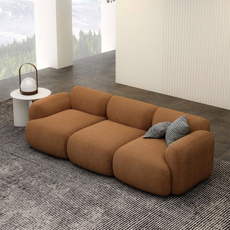 Stoff gerollt Armsofa zeitgenössischer Standard -Sofa für Wohnzimmer