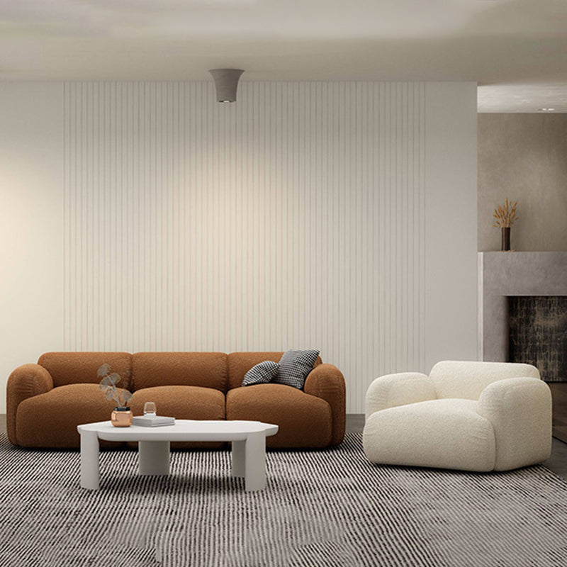 Stoff gerollt Armsofa zeitgenössischer Standard -Sofa für Wohnzimmer